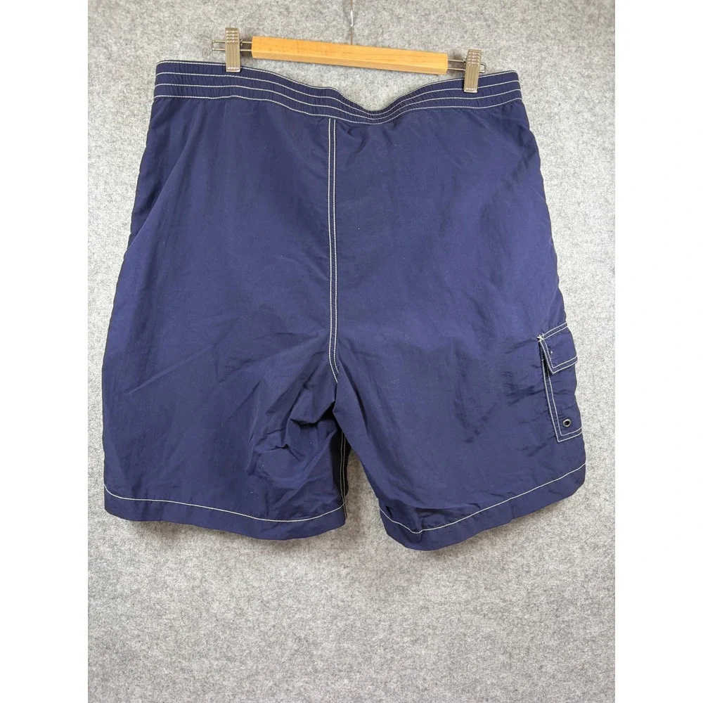 Polo RalphLauren Mens Navy Blue Cargo Swim Trunks Board Shorts Size L Mesh Lined